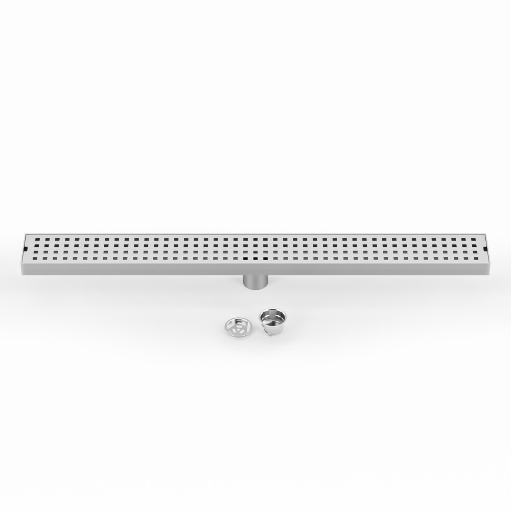 Invisible Linear Shower Floor Drain Square Rectangular Bathroom Stainless Steel