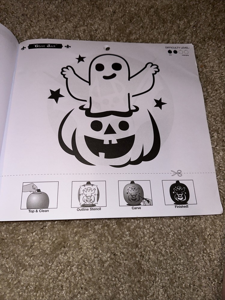 Hyde & Eek Boutique Pumpkin Carving Party Kit 9 Tools 16 Stencils