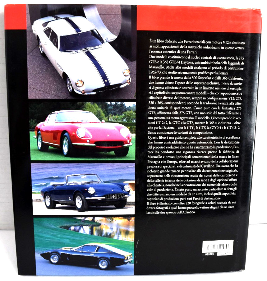 ORIGINAL FERRARI V12 BOOK BLUEMEL KEITH 1965-1973 Classiche & Orig ITALIAN GUIDE