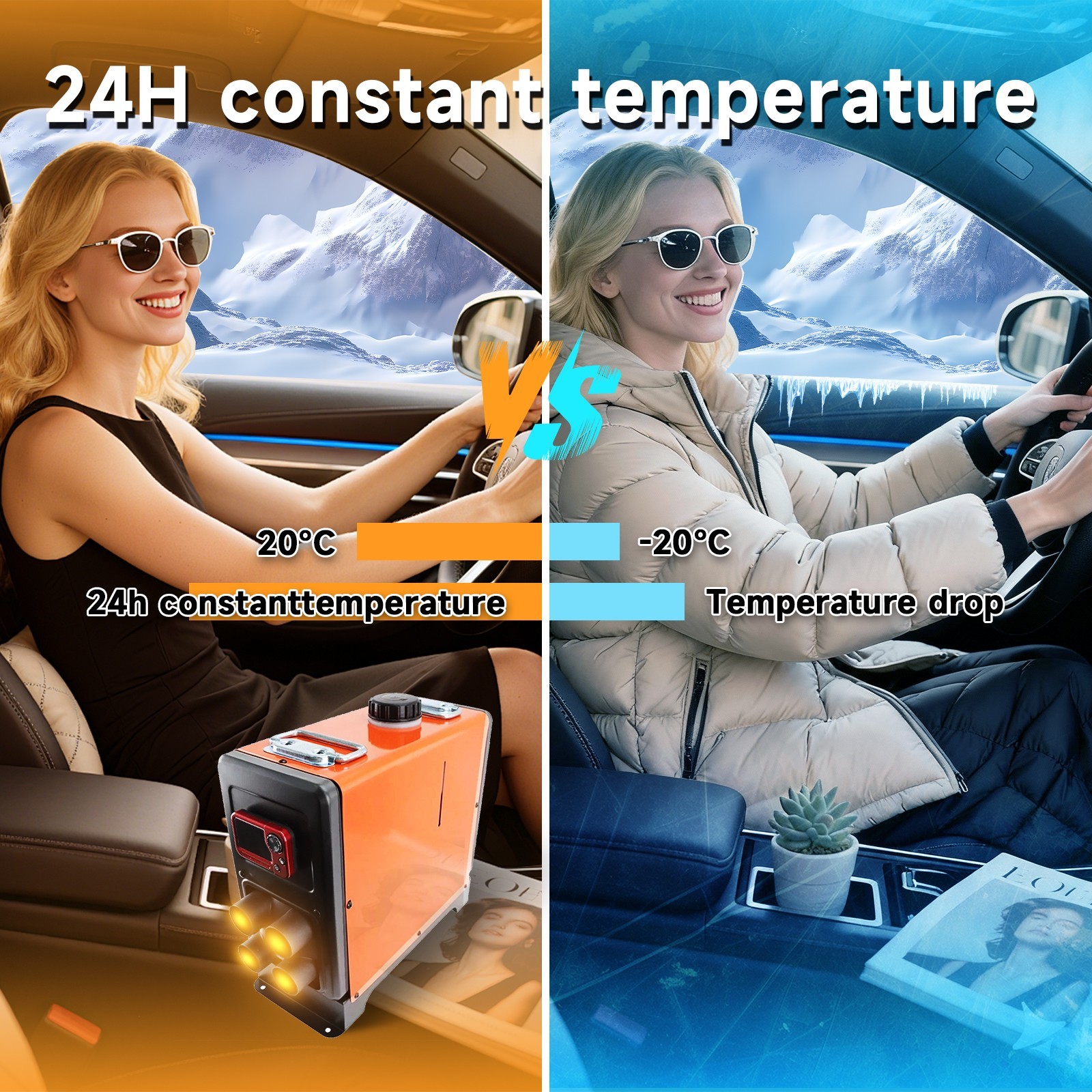 Diesel Air Heater All-in-one 12V 8KW Bluetooth LCD for Car RV Indoors