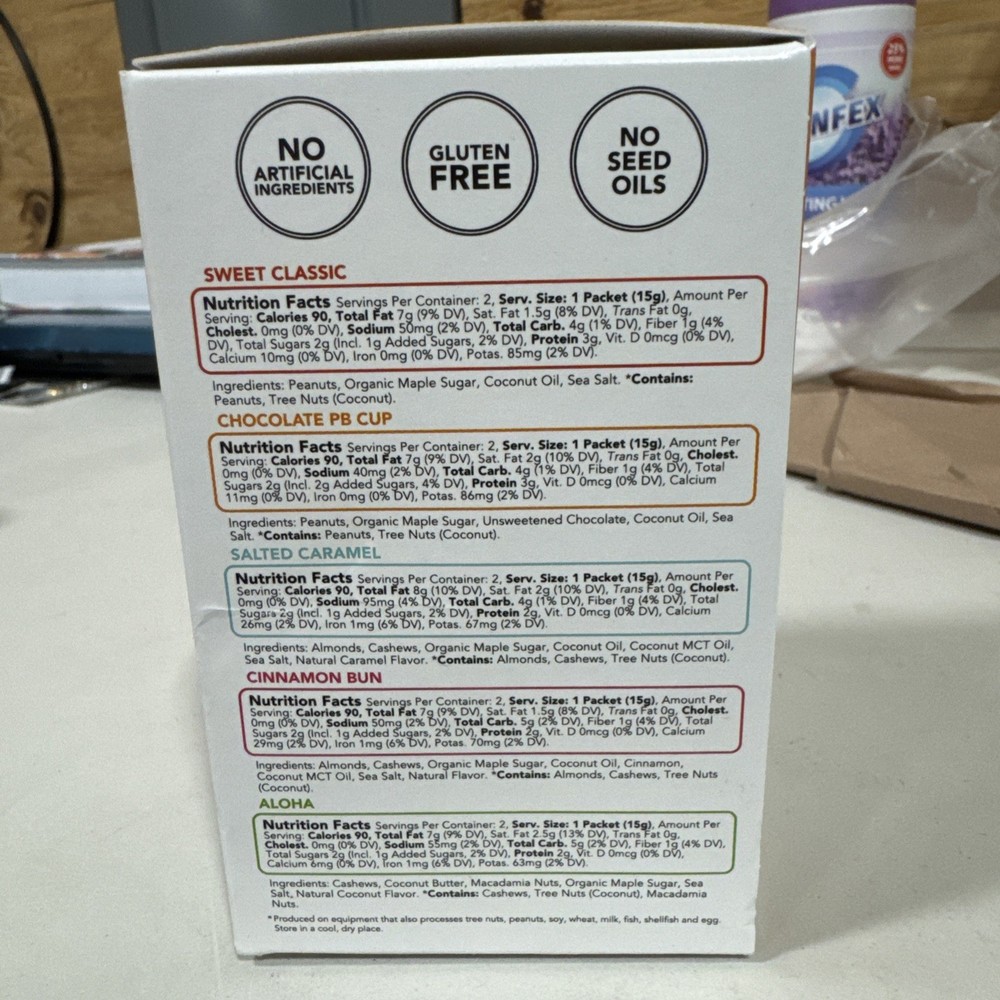 Clean Simple Eats Flavored Nut Butter Variety Pack - 10 Stick Packs