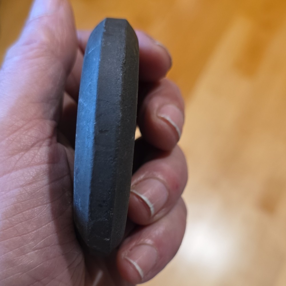 Round Gray Sharpening Stone Knife Blade Sharpener Collectible