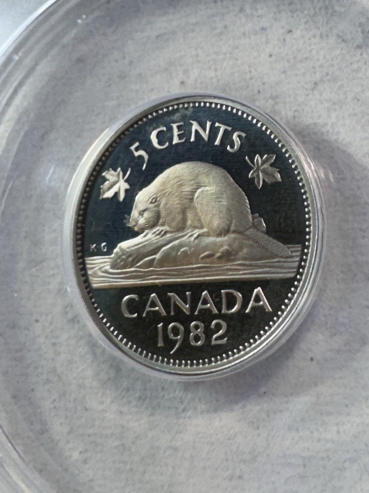 1982 Canada 5 Cents Proof Graded PR 69 DCAM by ANACS