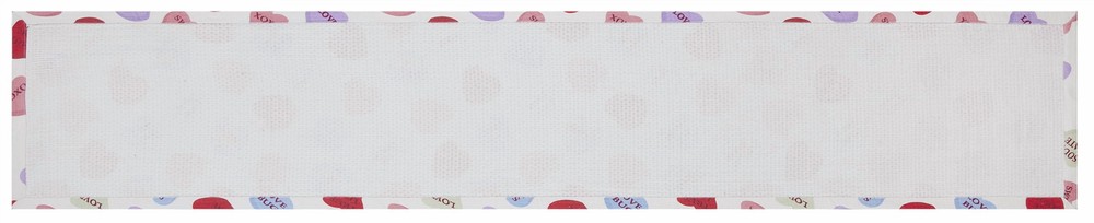 Conversation Hearts Table Runner Cotton