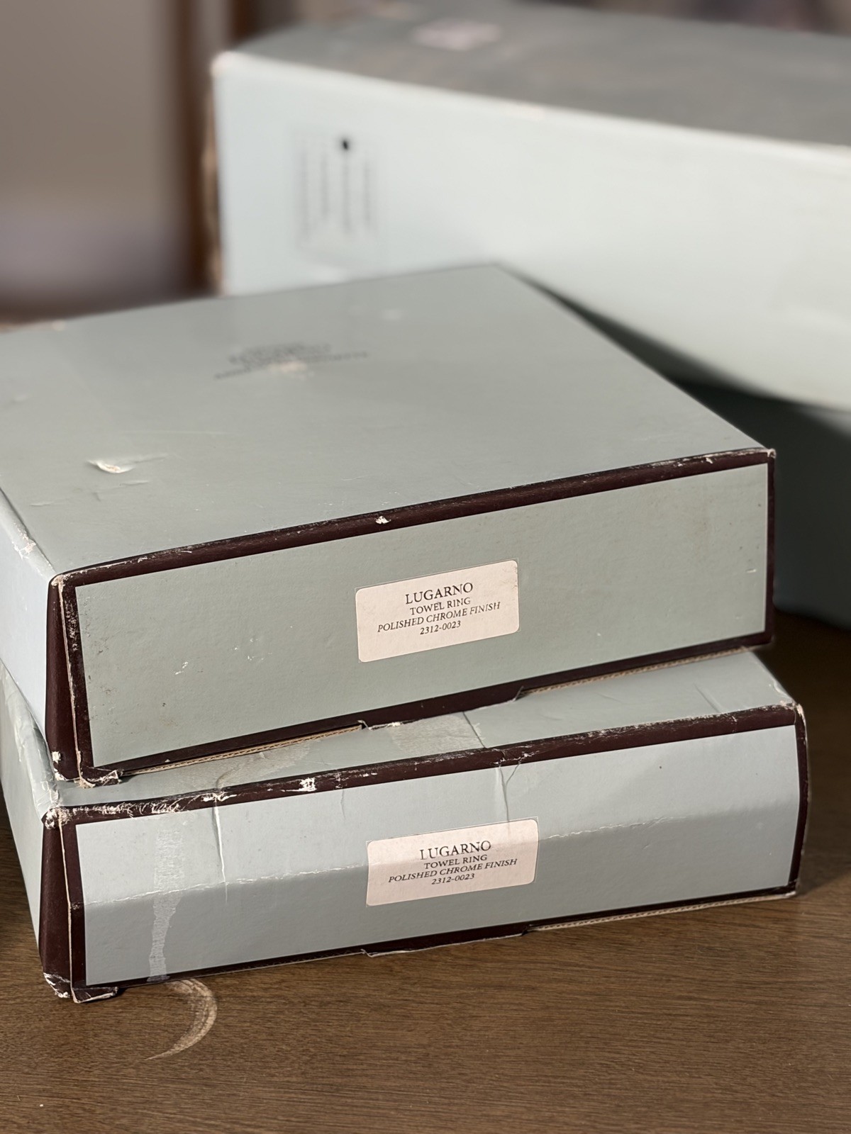 Restoration Hardware Lugarno Towel Ring Polished Chrome New Sealed 2312-0023