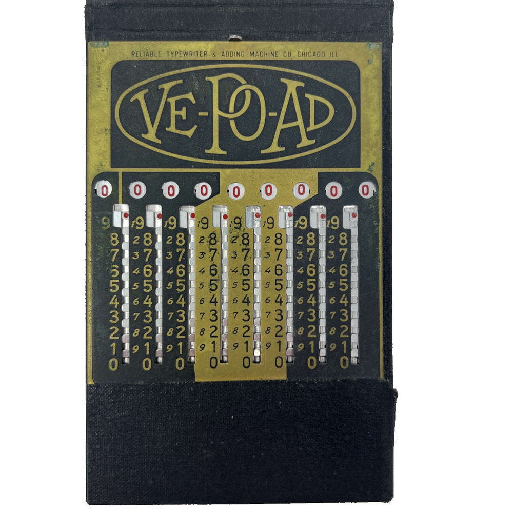 Ve-Po-Ad, Reliable Typewriter And Adding Machine Co, Chicago, IL