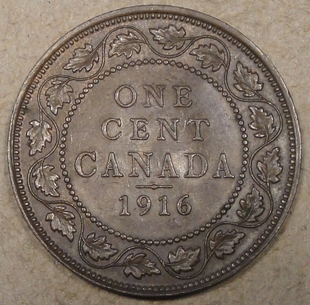 Canada 1916 Large Cent as Pictured
