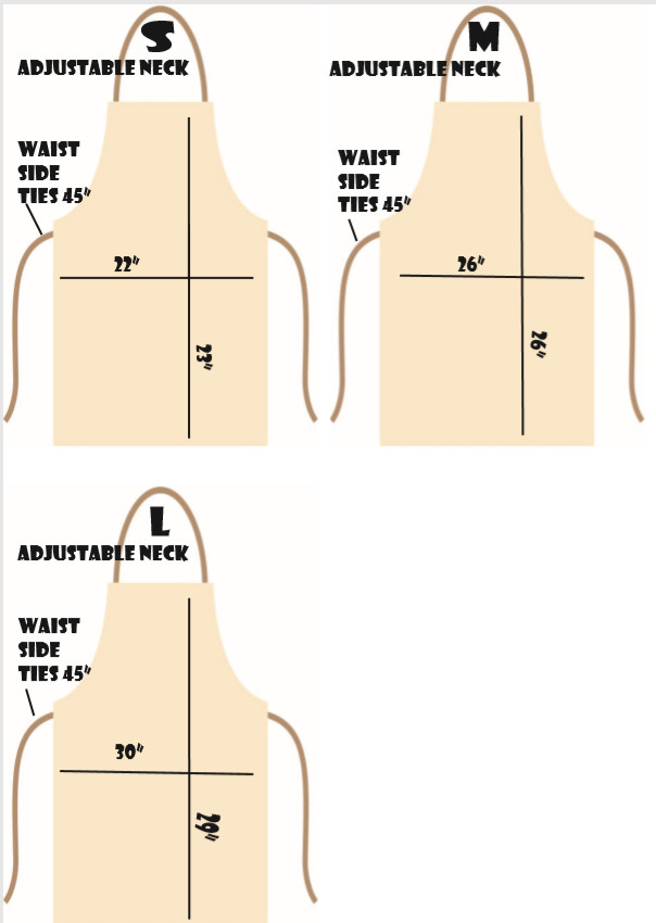 Apron for kitchen, garden and arts - personalized design, 3 pockets