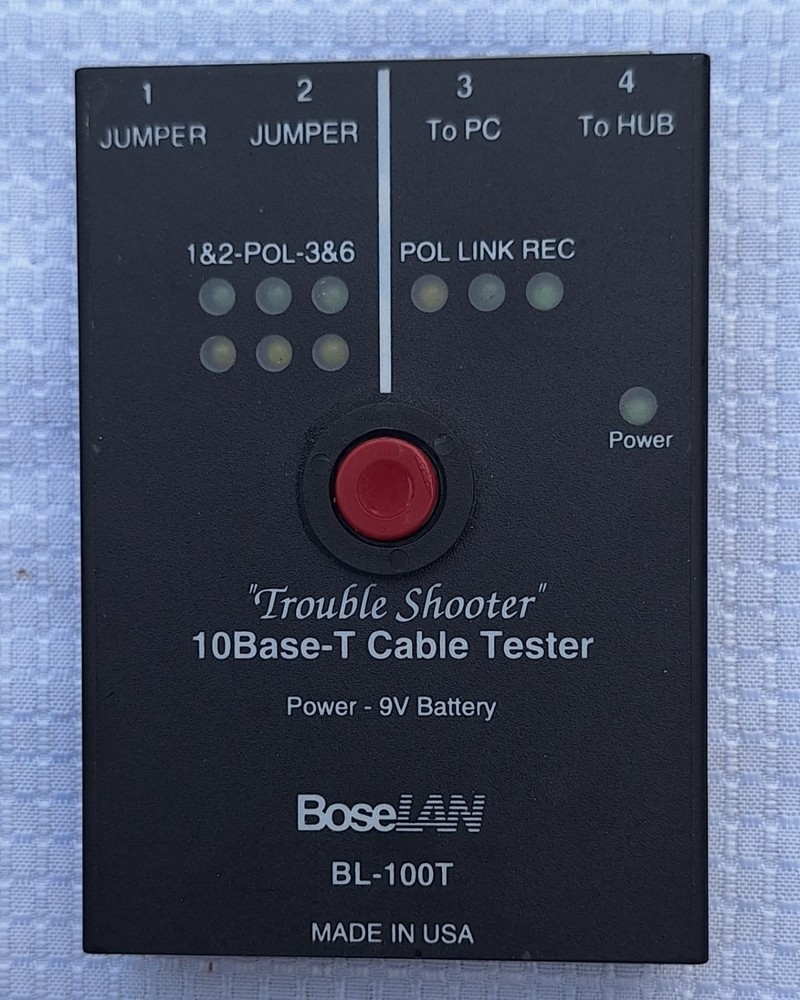 BOSELAN BL-100T 10BASE-T CABLE TESTER TROUBLE SHOOTER UNTESTED