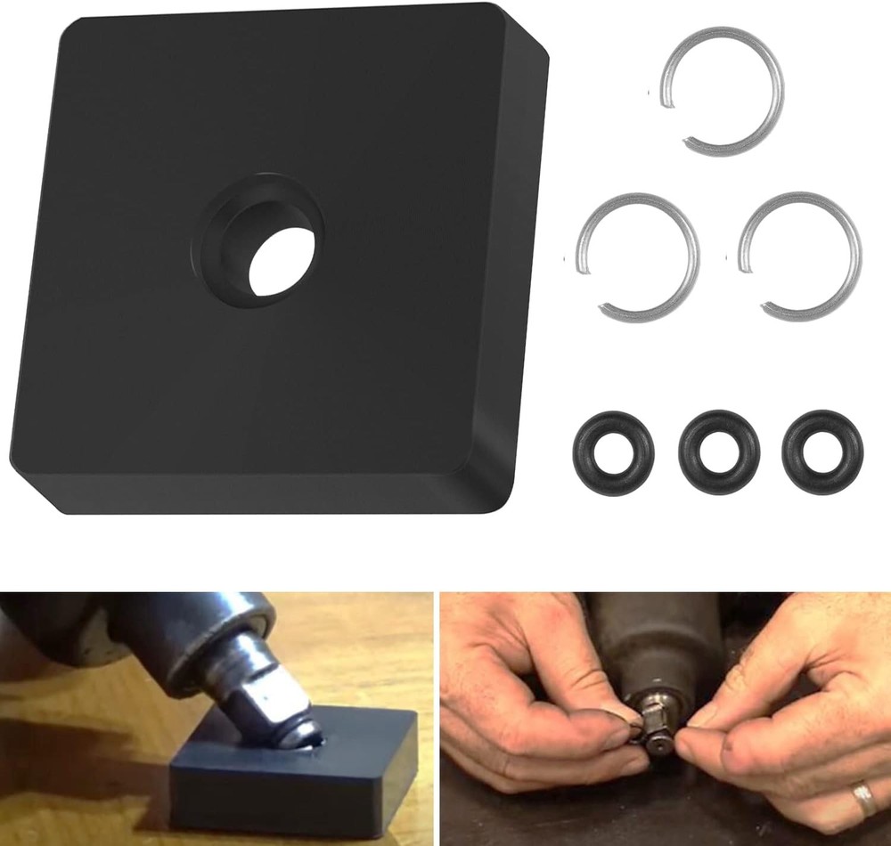3/8 Inch Impact Socket Retaining/Retainer Ring Clip with O-ring & Black