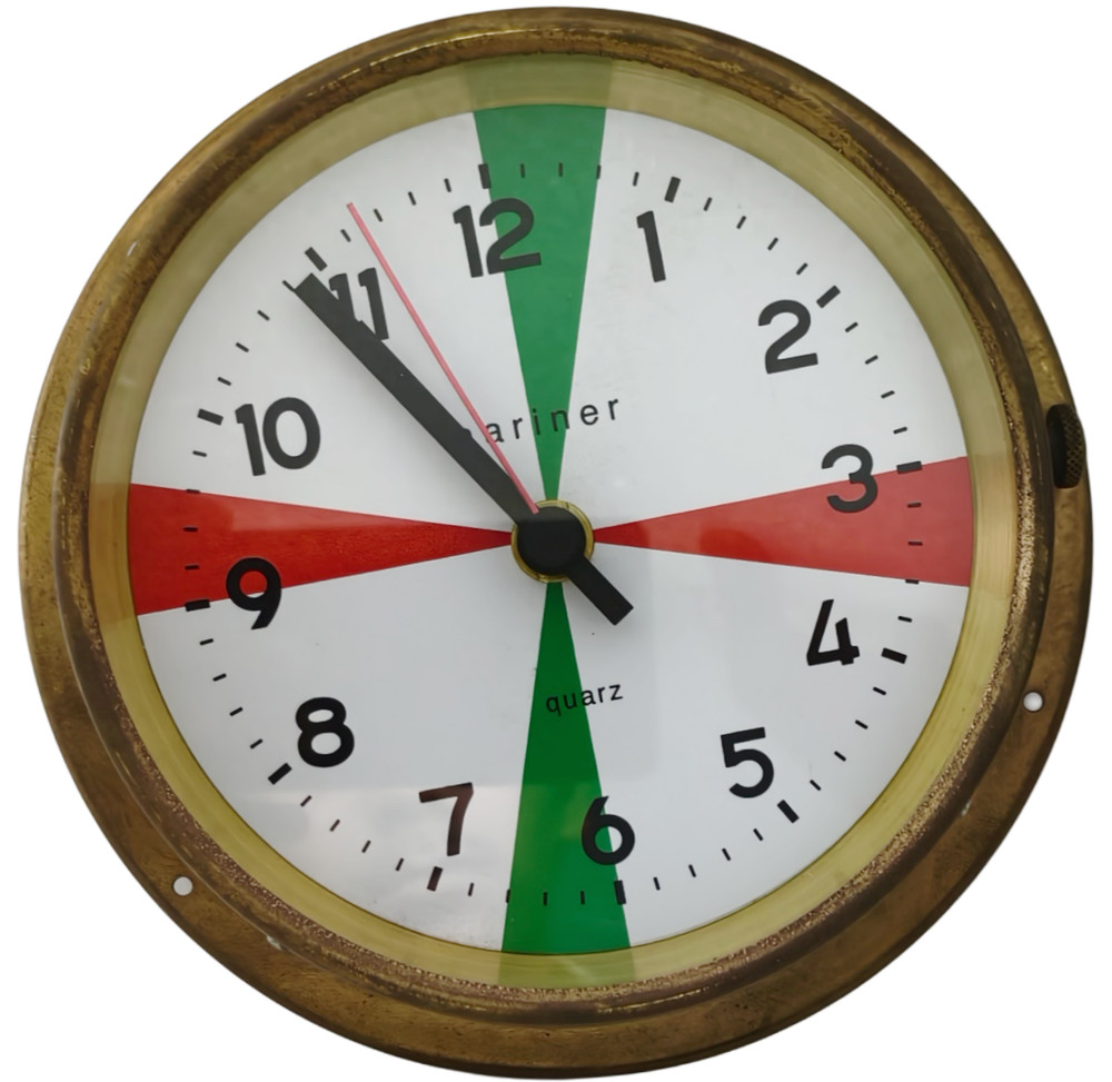 Mariner Royal Maritime Wall Nautical Clock Solid Brass Ship's Captain Quartz
