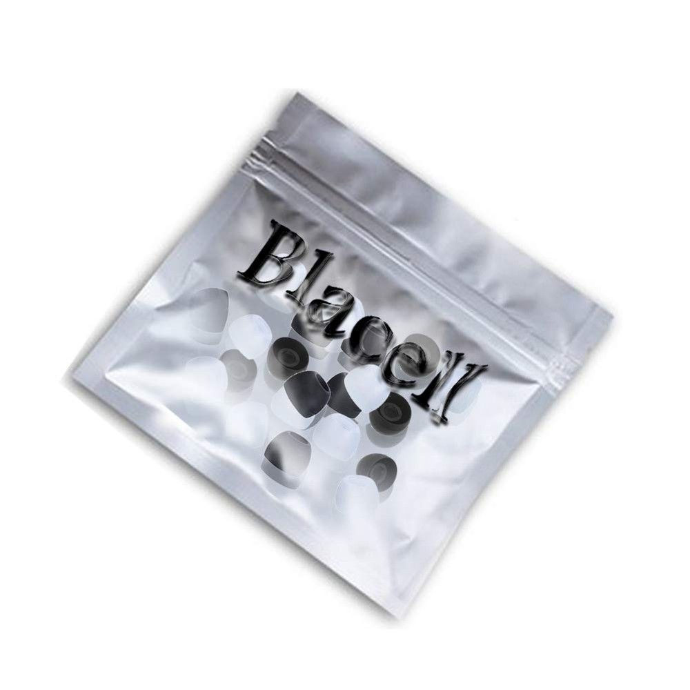 Blacell 20 Pcs Medium Silicone Earbud Cap Tip Cover medium, black,white