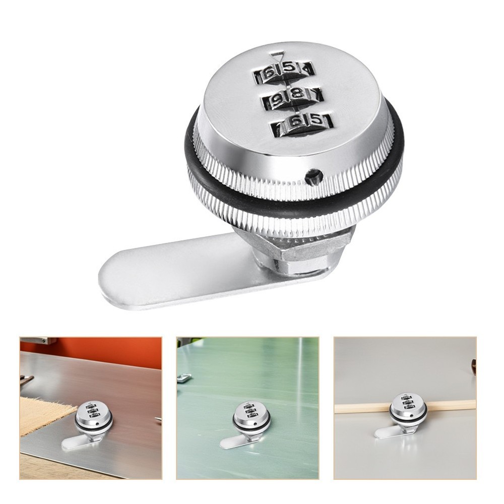 Combination Cabinet Cam Locks 3-Dial Code Password Security Lock For Cabinet
