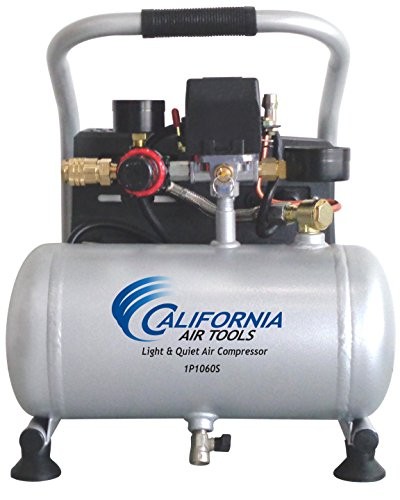 CAT-1P1060S Light & Quiet Portable Air Compressor, Silver 1-(Pack)