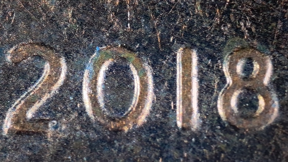 MACHINE DOULBLING DATE DIE FILL ERRORS, 2018 D SHIELD PENNY  #516