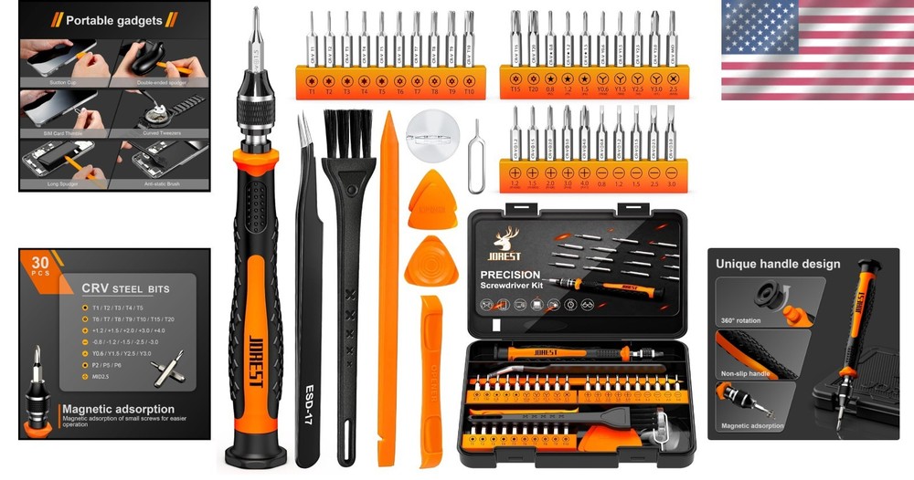 40 Pcs Precision Screwdriver Set with Torx Phillips Triwing for Electronics