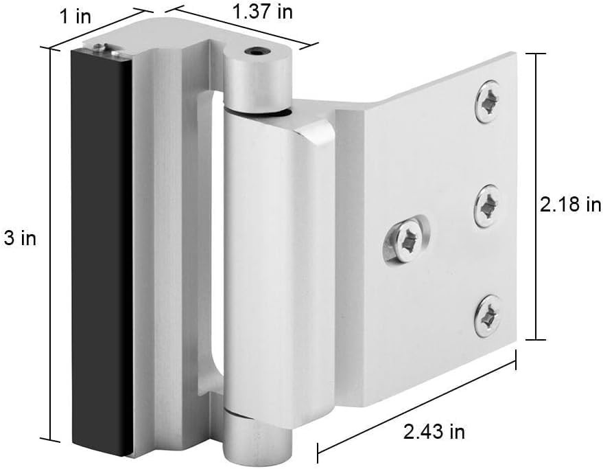 Secure Your Home: Durable Childproof Door Lock, 800 lbs Capacity, Silver Finish