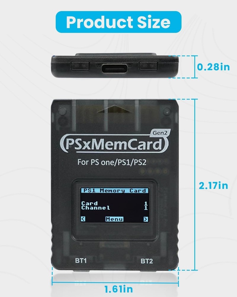 PSxMemCard 8GB MicroSD for PS2/PS1/PS One Console-==