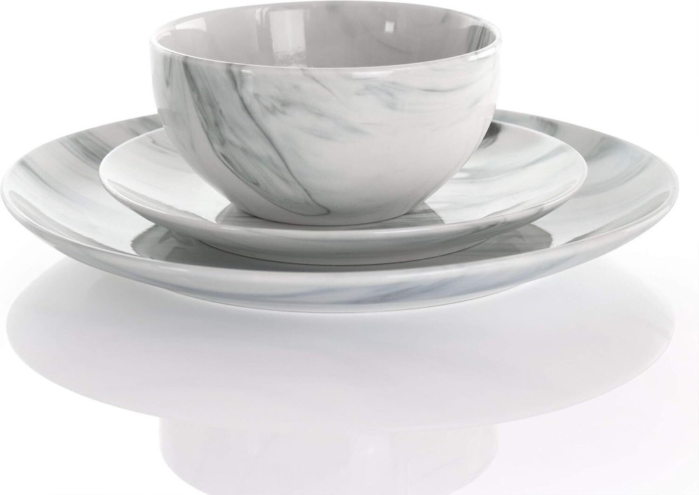 Fine Round Gloss Dinnerware Dish Set Serveware Kitchen Dining Dinner Service