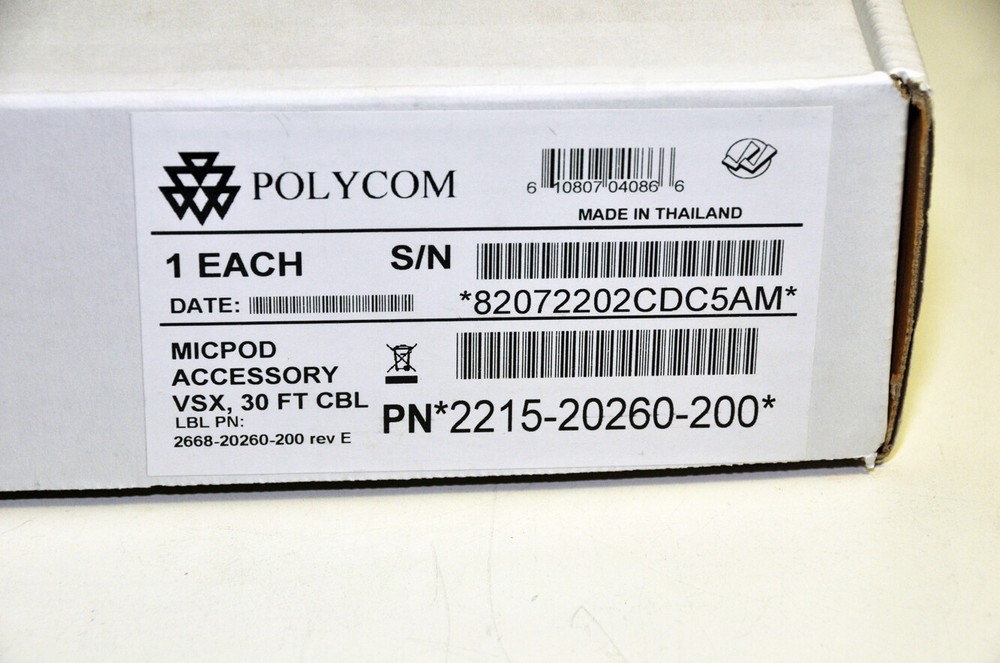 Polycom VSX Microphone Array Kit w/ 30' Cable 2215-20260-200 New in box!