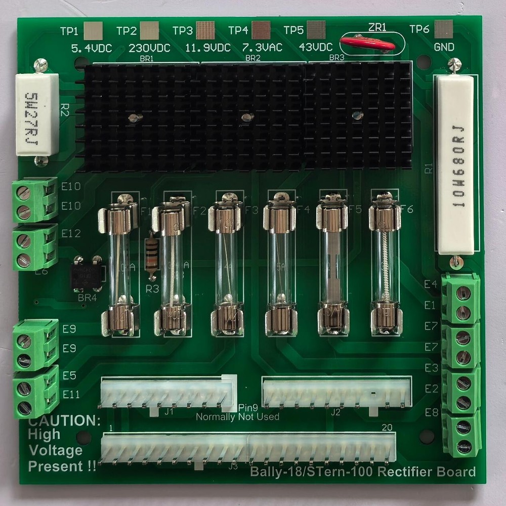 Power Supply Rectifier Board Replacing Bally AS-2518-49 - Solderless