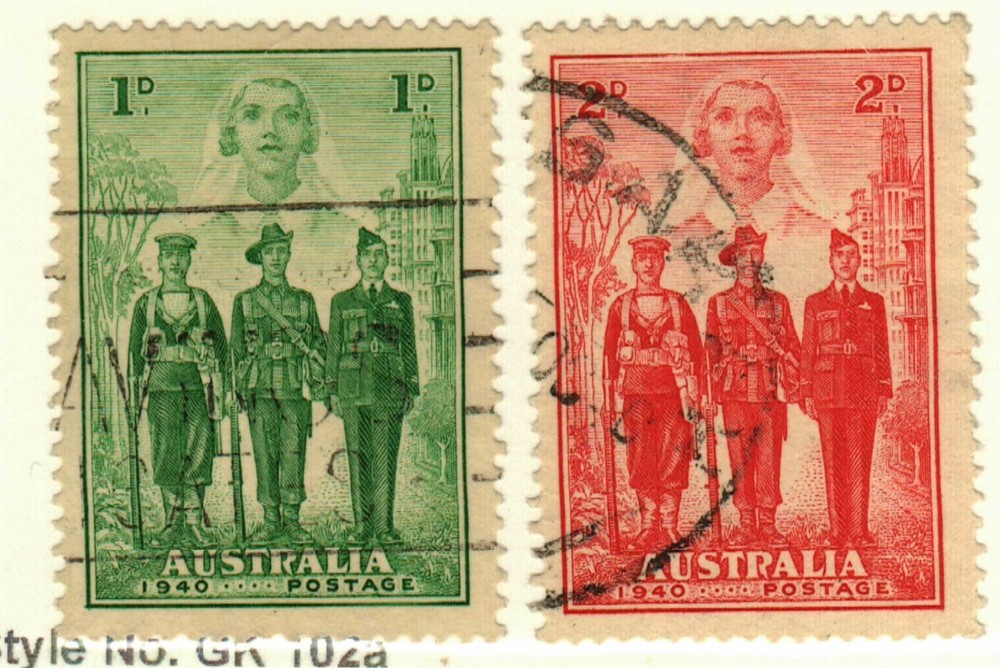 Australia #184-5 used Armed Forces