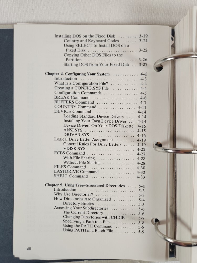 IBM Binder DOS Disk Operating System Reference 3.2 1986 1st Ed. (No Software)