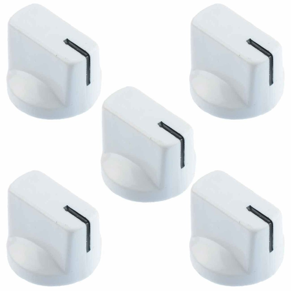 5 x White Davies 1510 Style Pointer Knob