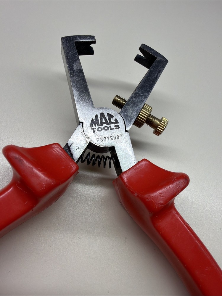 RARE! Mac Tools P301990 Adjustable Wire Stripper Pliers Nice Shape T8