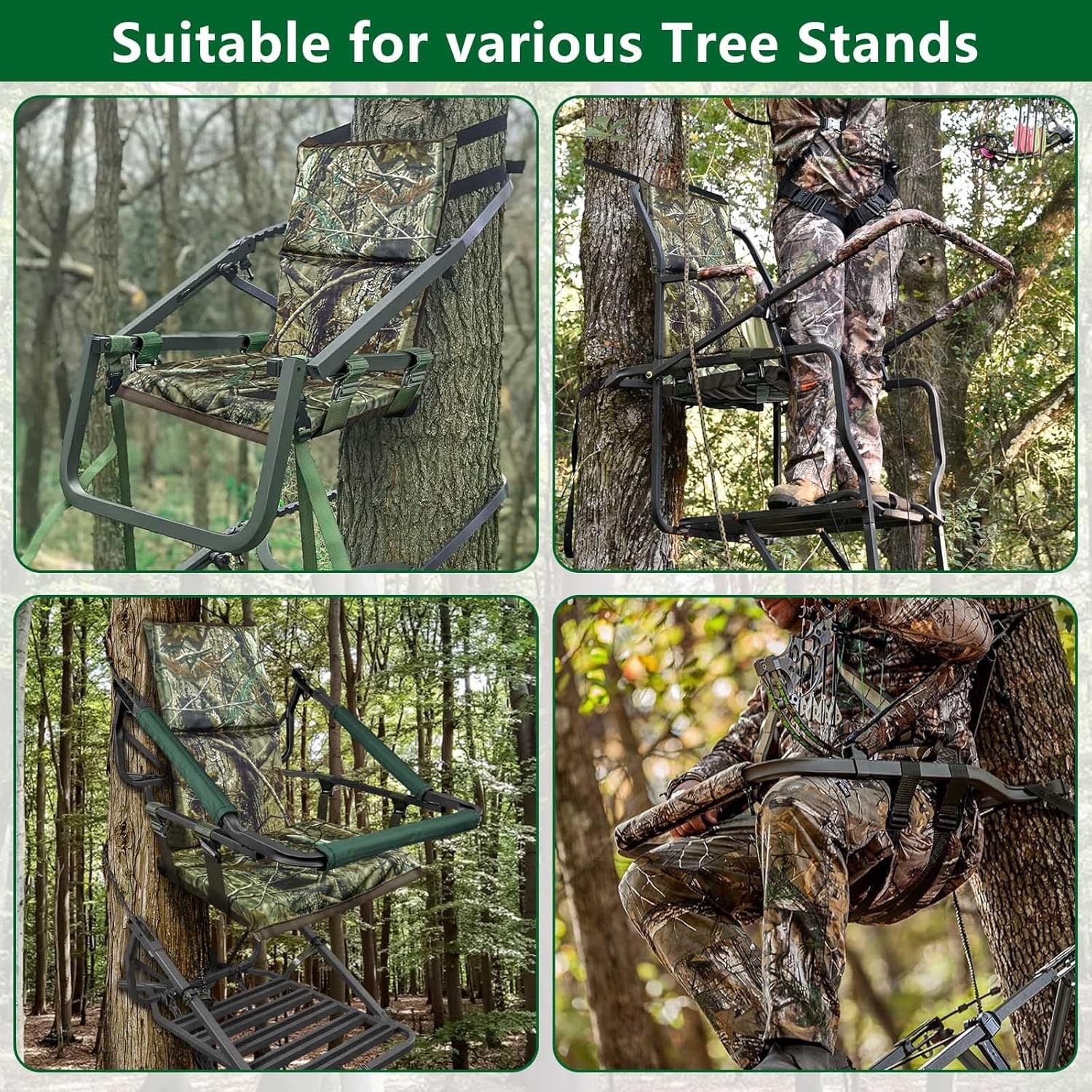 Tree Stand Seat Replacement, Adjustable Treestand Seats for Hunting, Comfortable