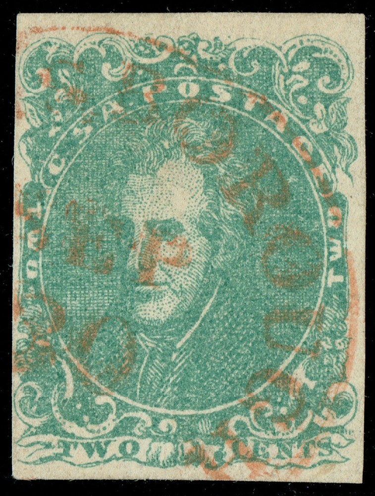 [st7355]CONFEDERATION STATES 1862 Sc#CSA3 used red cancel WINNSBOROUGH Expertise