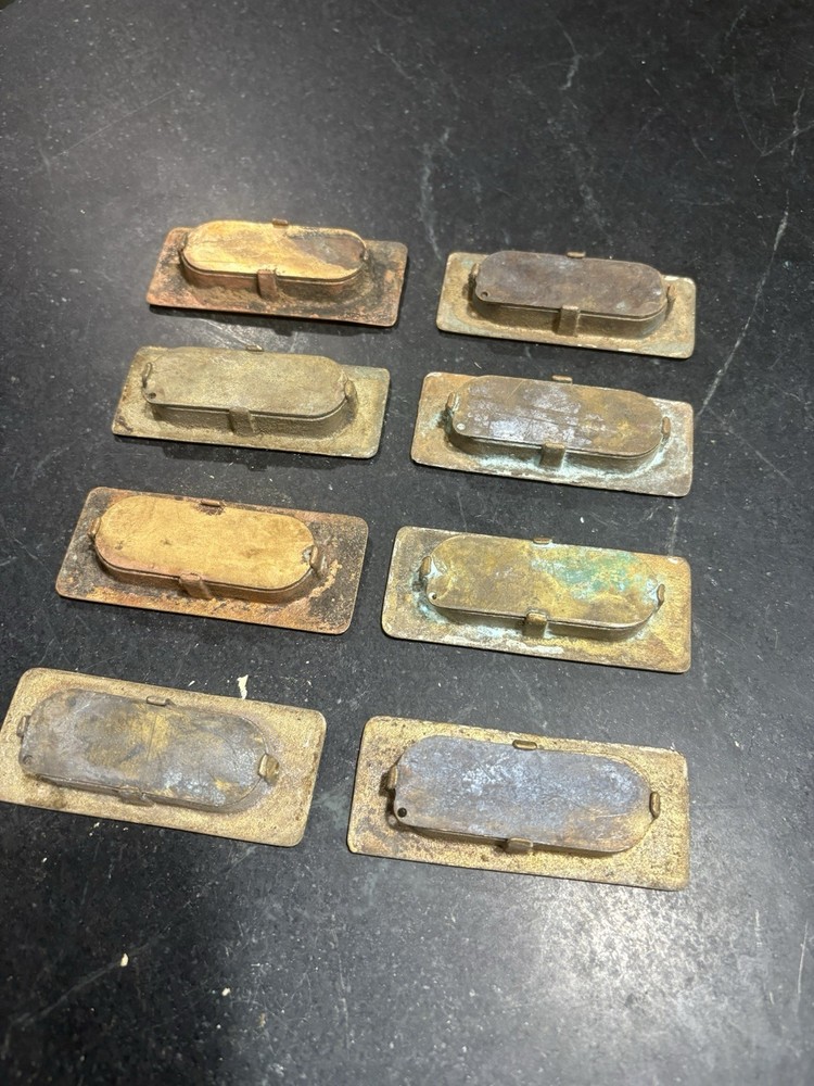 Eight Antique Brass/bronze Sash Pulls