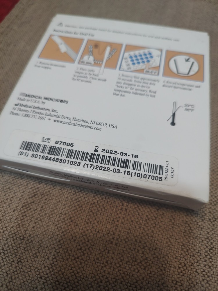 3M Tempa Dot Single-Use Clinical Thermometers x 100