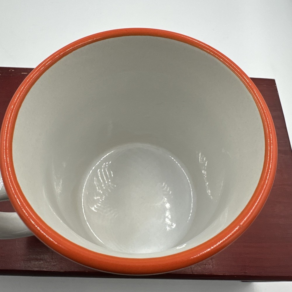 Reese's Peanut Butter Cups Orange & White Ceramic Mug