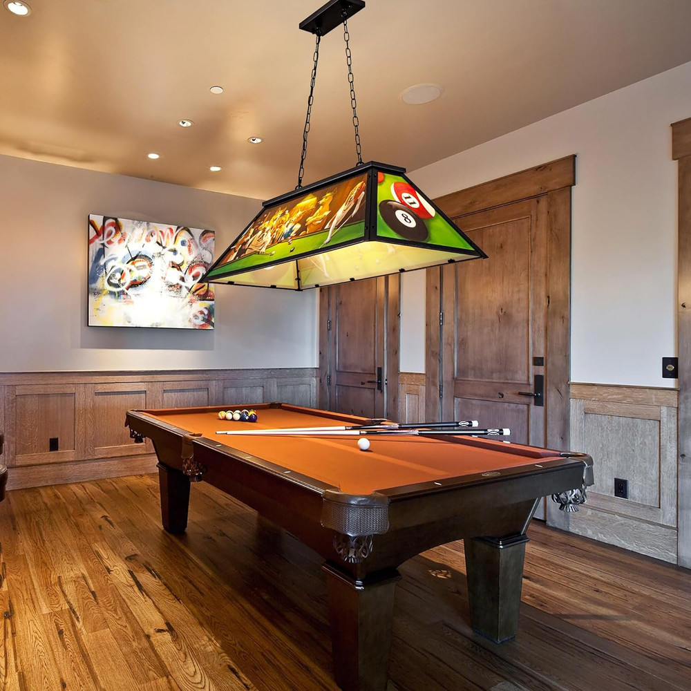 Pool Table Light Dogs Playing Billiards Lights for 7' 8' 9' Pool Table