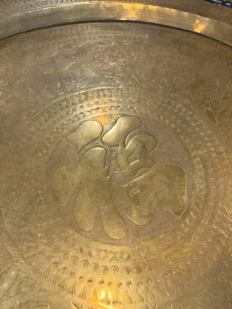 Brass Top MCM Folding Spider Leg Table