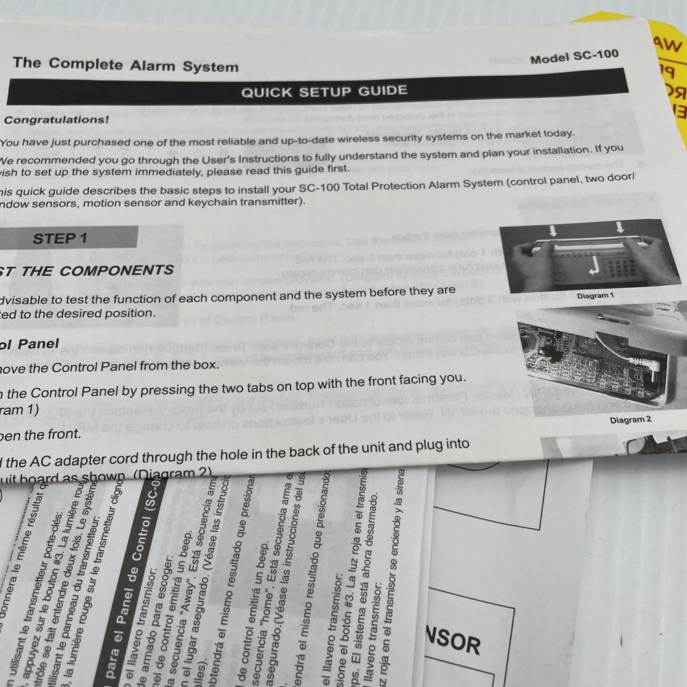 SKYLINK Wireless Alarm System Model SC-001 Panel Used