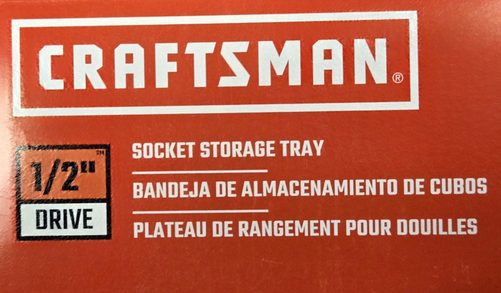 Craftsman 1/2" Drive Socket Storage Tray MM/SAE Plastic New