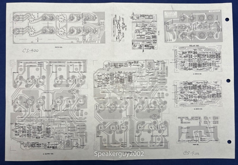 Original Peavey CS-900 Foldout Schematic