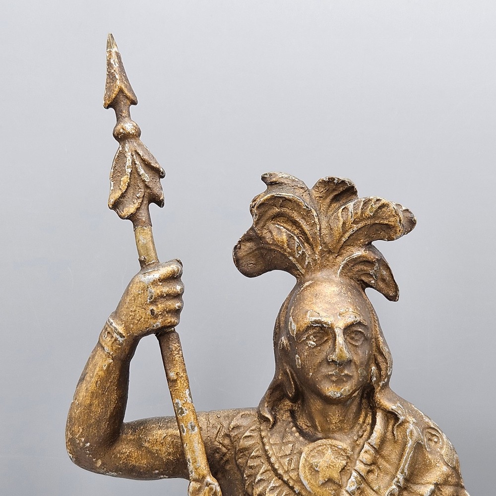 Pair Native American Warrior Bookends