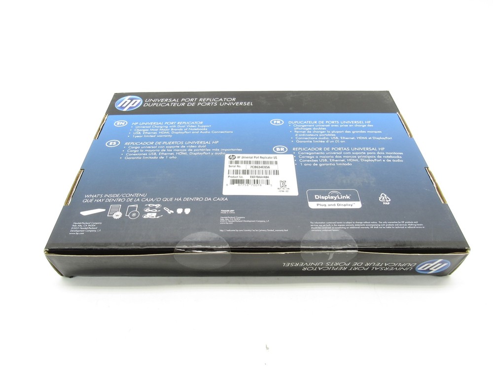 HP E6D70AA Universal Port Replicator Docking Station USB / HDMI / Display / New
