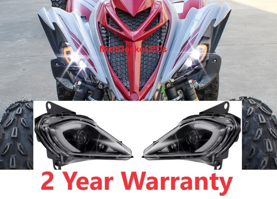 LED Headlight set ... 2006 - 2025 YAMAHA RAPTOR YFZ 450 700R YFM 250 350 700