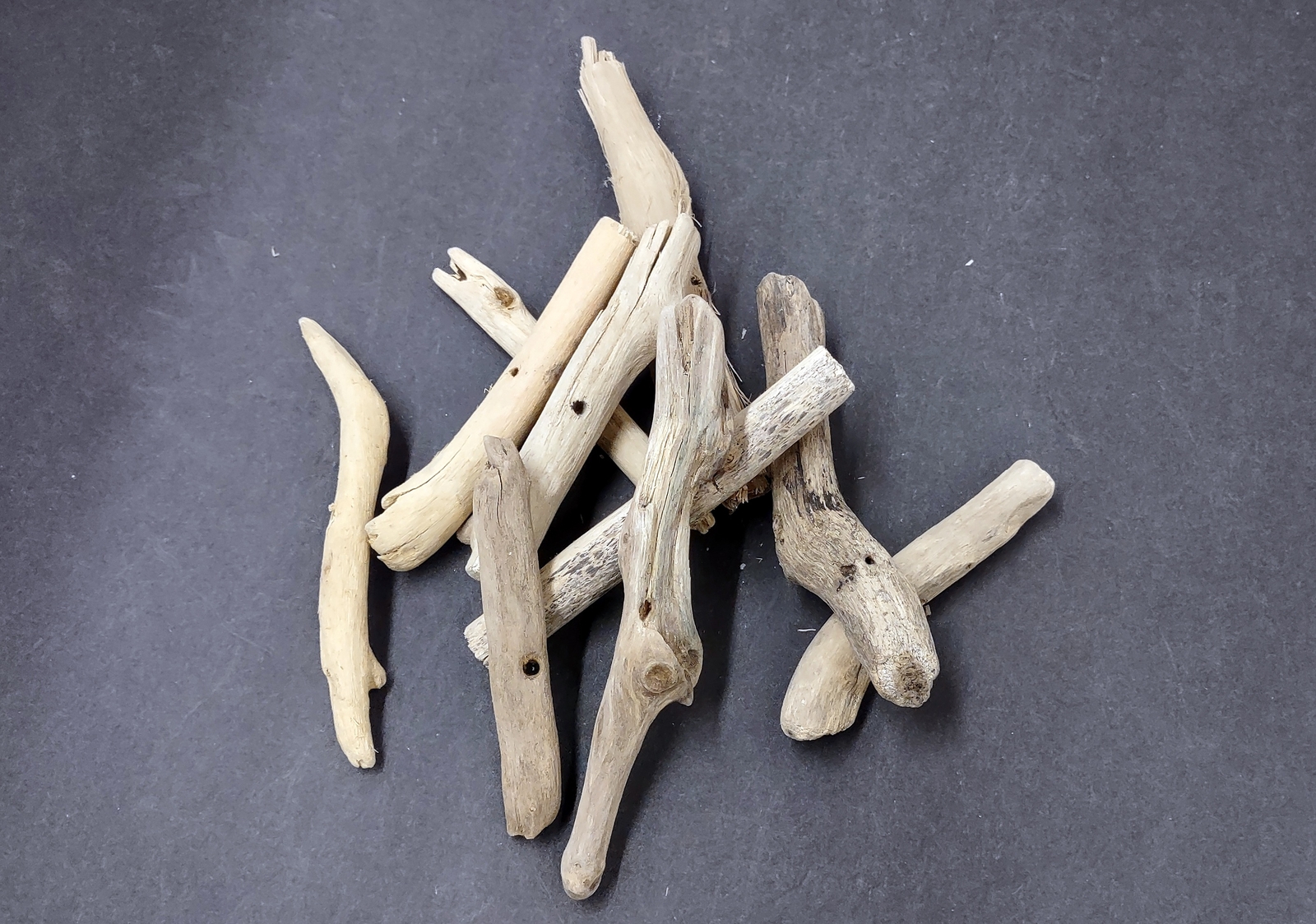Driftwood Drilled Pieces Bulk (10 pieces approx. 3-4+ inches)