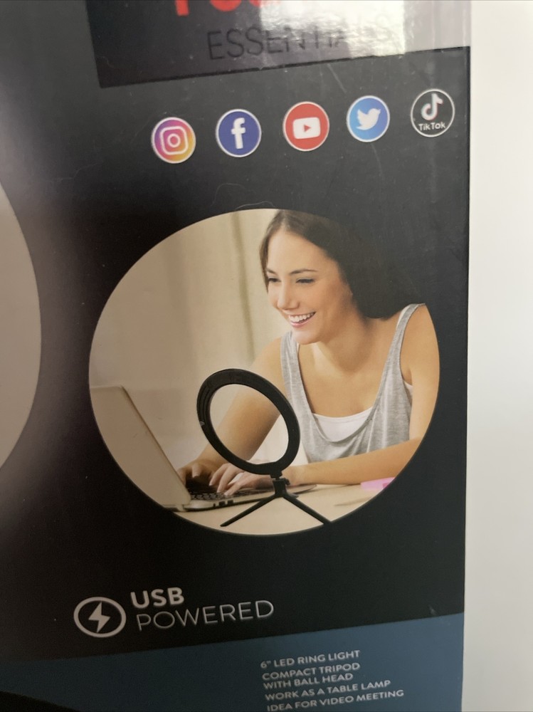 LED Ring Light: Vivitar 6" inch- USB- Vlogging Kit