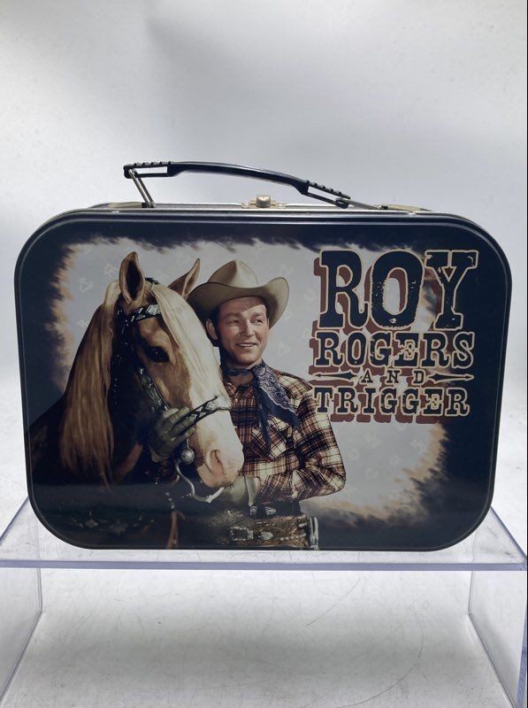 Roy Rogers And Trigger Multicolor Large Rectangular Tin Metal Lunch Box
