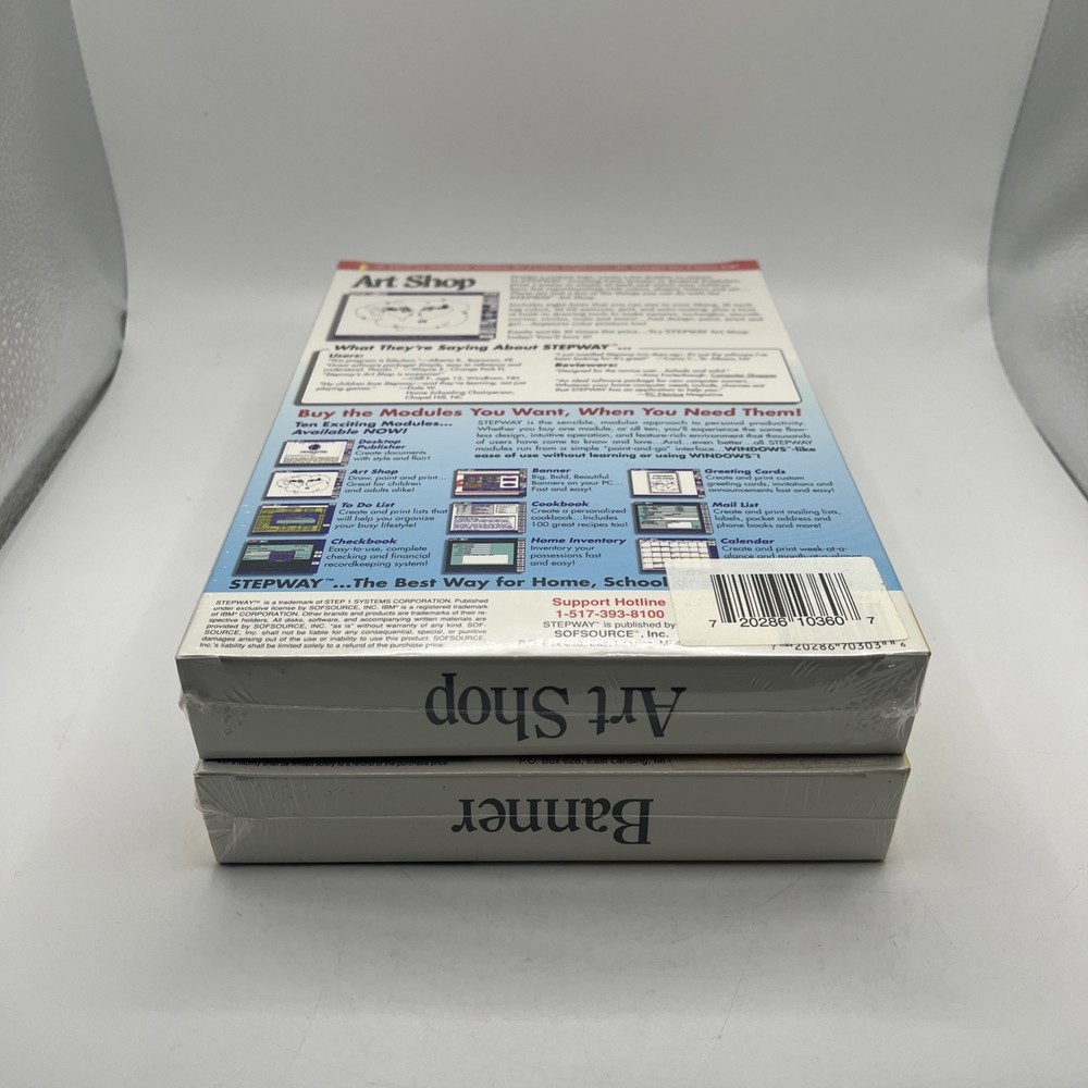 Vintage Lot Of 2 Sealed Creative Art Computer Software Programs 3 1/2" Disk