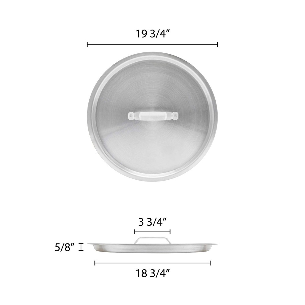 Stock Pot Lid, 80 Quart, Silver