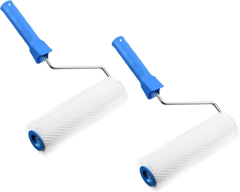 2PCS 9 Inch Spiked Screeding Compound Roller for Self Leveling Concrete