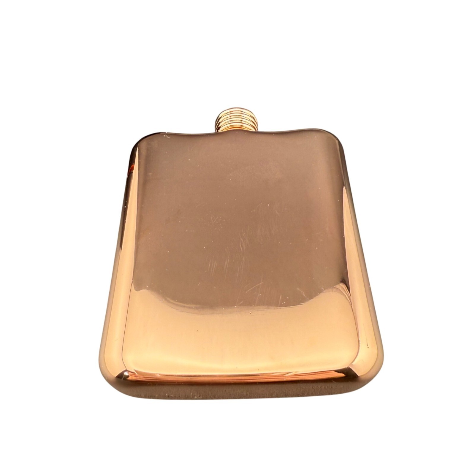 Michters Limited Production Copper-Plated Stainless Steel Flask 6 Oz Curved Desi