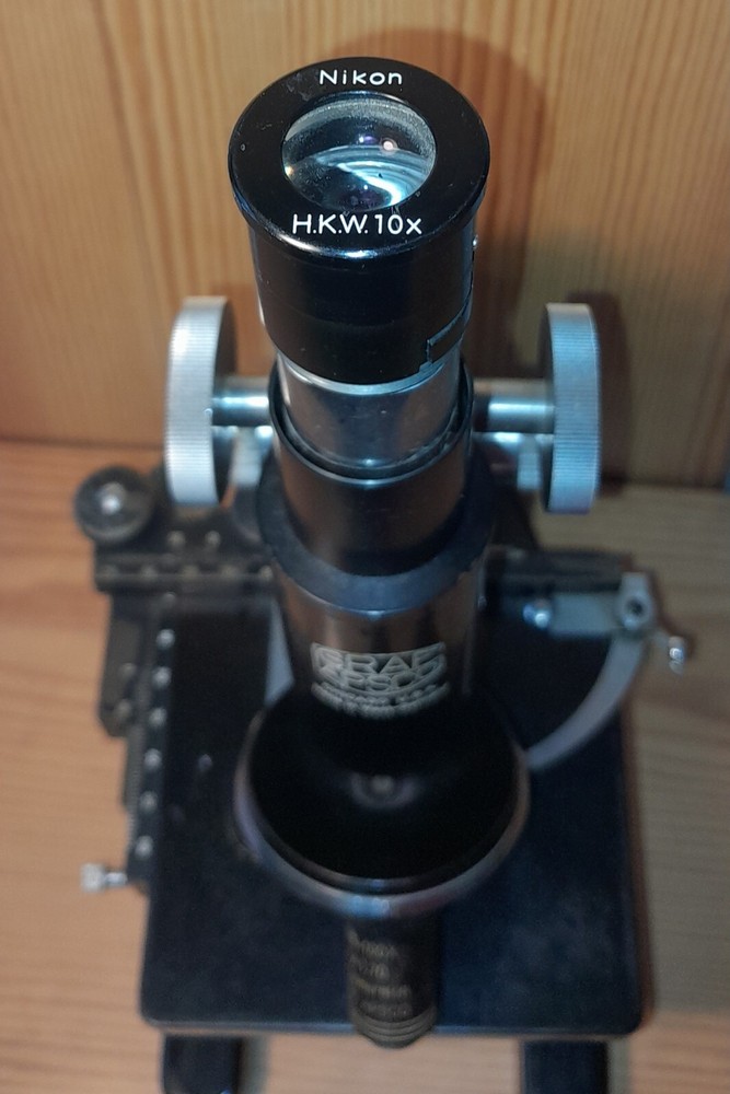 Vintage GRAF APSCO Microscope West Germany